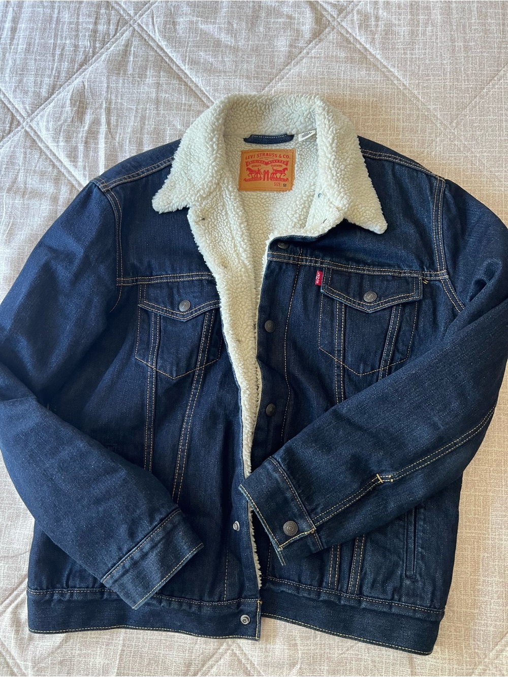 Levi's Indigo Denim Sherpa-Lined Jacket